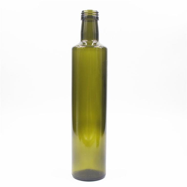 Dark Green Olive Oil Glass Bottle