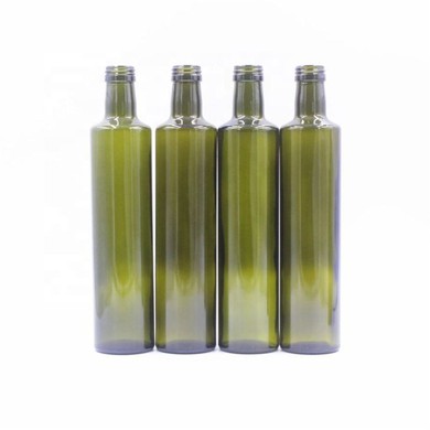 Dark Green Olive Oil Glass Bottle