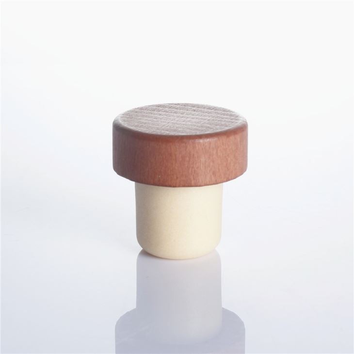 Synthetic Cork With Wooden Bar Top Caps